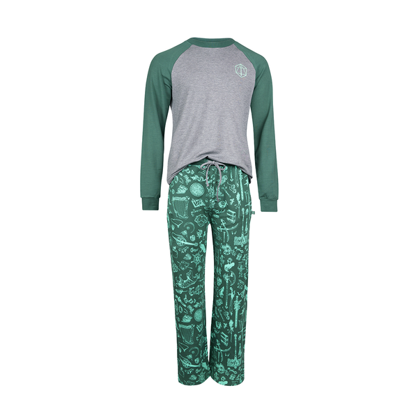 Ruolo critico Set pigiama verde bosco ultra morbido
