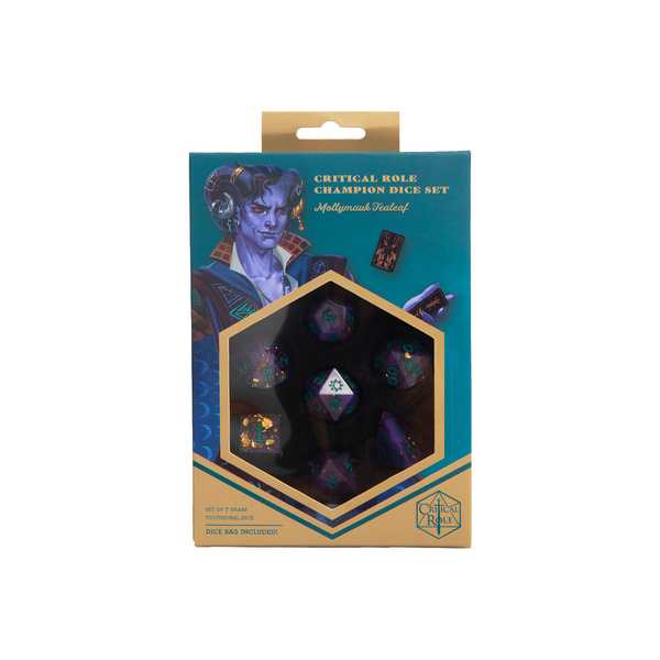 Critical Role Champion Dice Set: Mollymauk Tealeaf