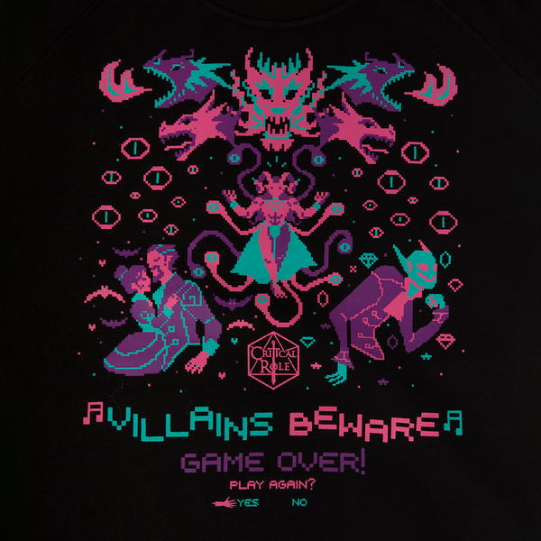 8-Bit Villains Sweatshirt mit Rundhalsausschnitt